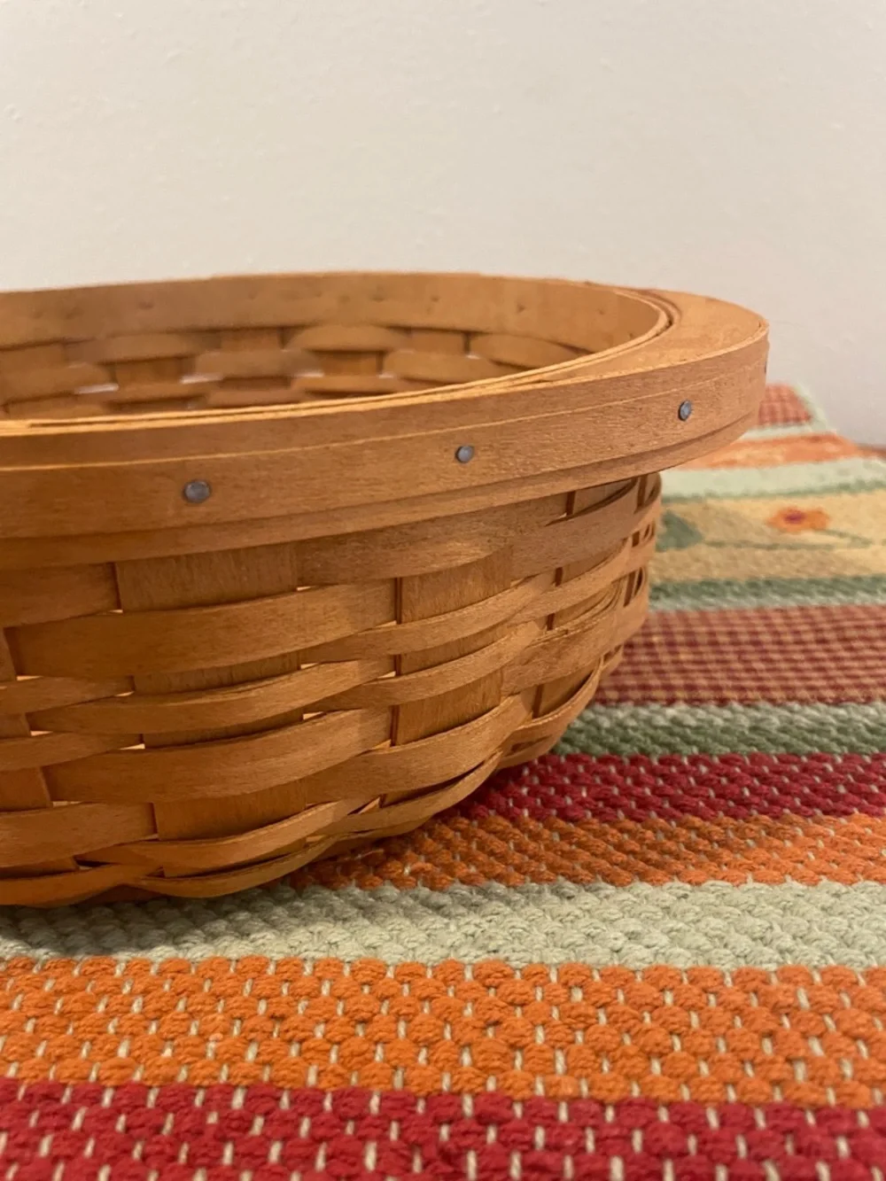 Longaberger Woven Basket | 2004 Signed MKD | With Plastic Liner | Made in USA